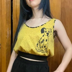 Cherie Line Disney Dalmatian Yellow Tank Medium